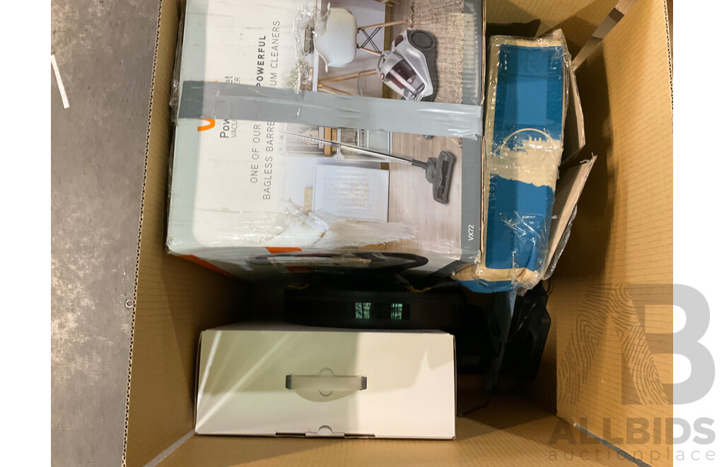 ASSORTED Vacuums, Box of Retail Return Vacuums