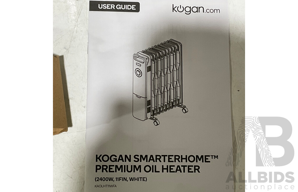 KOGAN (KAOLHT11WFA) Smarterhome Premium Oil Heater 2400w (11 Fin, White) - ORP $159.99