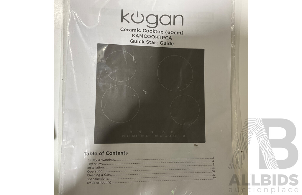 KOGAN Ceramic Cooktop (60cm) - ORP $199