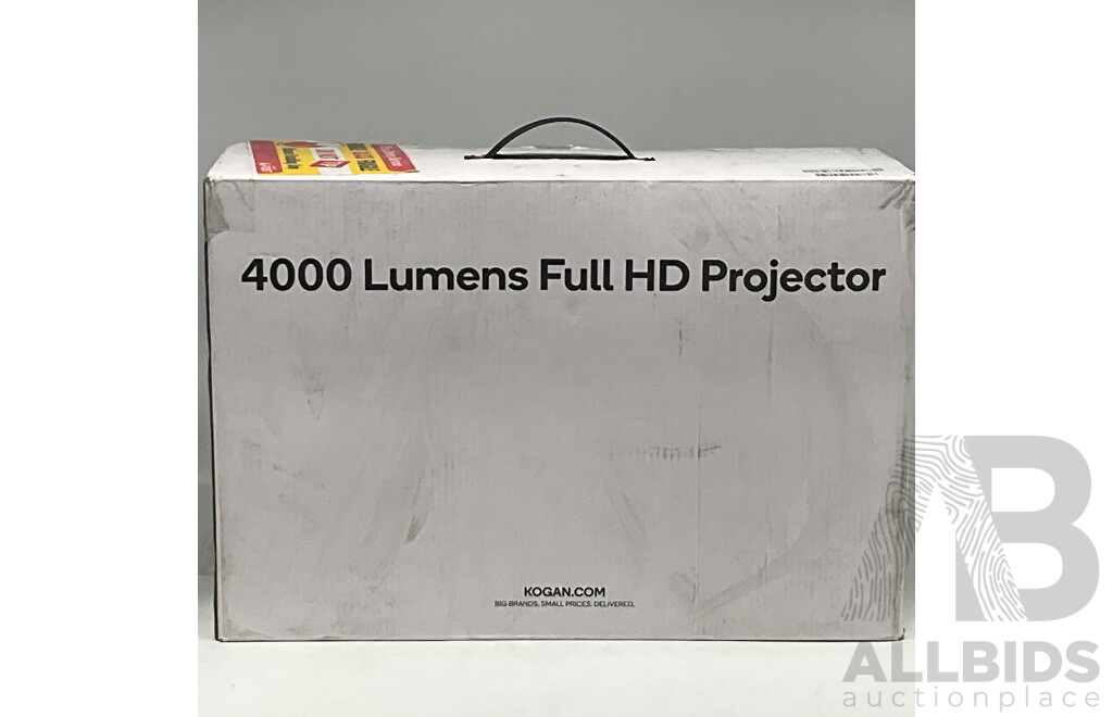 Kogan (KAF600PRXA) 4000 Lumens Full HD Projector - ORP $449.99