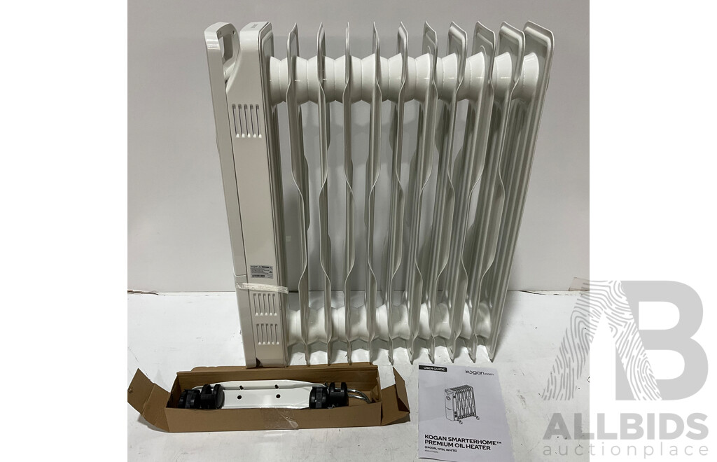 KOGAN (KAOLHT11WFA) Smarterhome Premium Oil Heater 2400w (11 Fin, White) - ORP $159.99