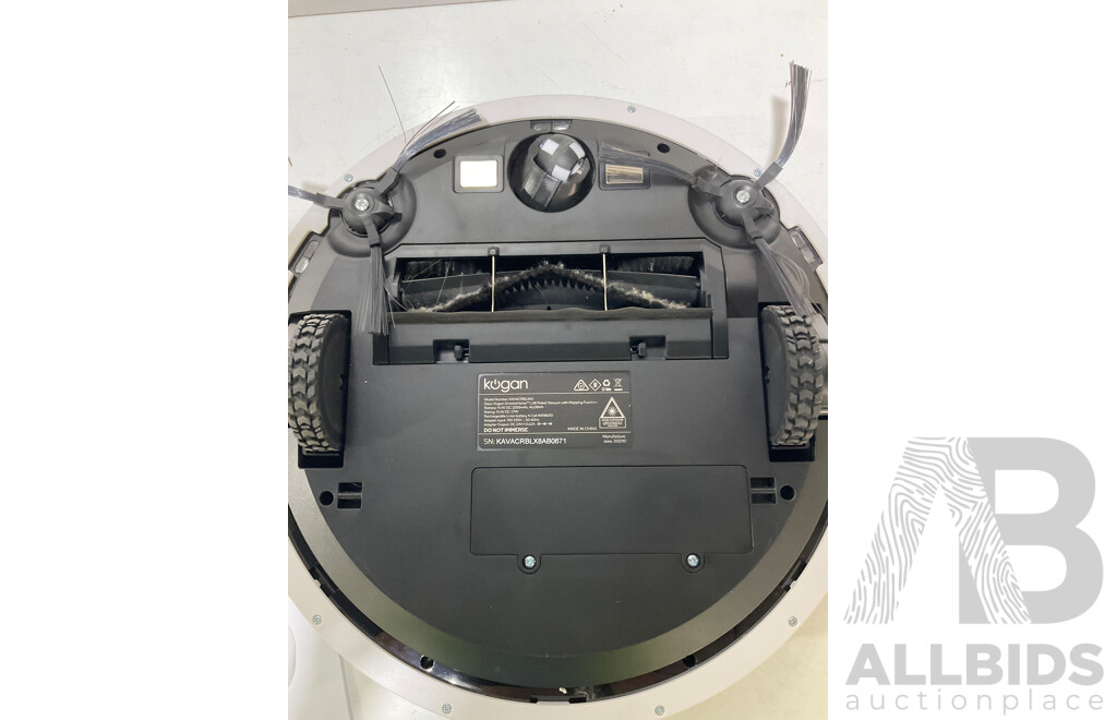 KOGAN SMARTER HOME LX8 ROBOT  VACUUM CLEANER WITH MOPPING FUNCTION (KAVACRBLX8AB0671) - Estimated ORP $299.99