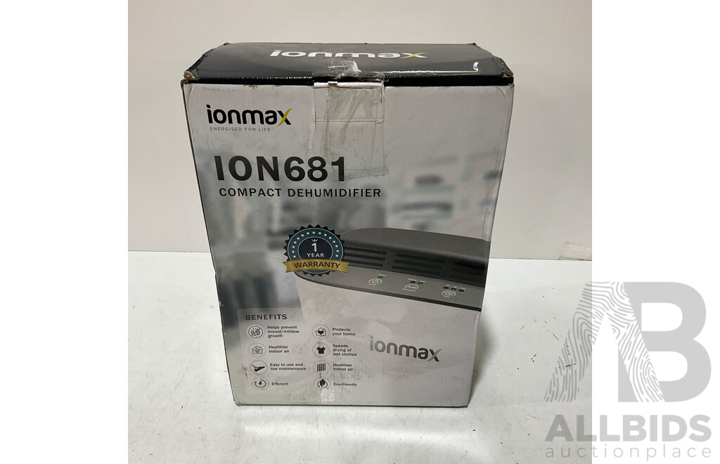 IONMAX (ION681) Compact Dehumidifier - ORP $429