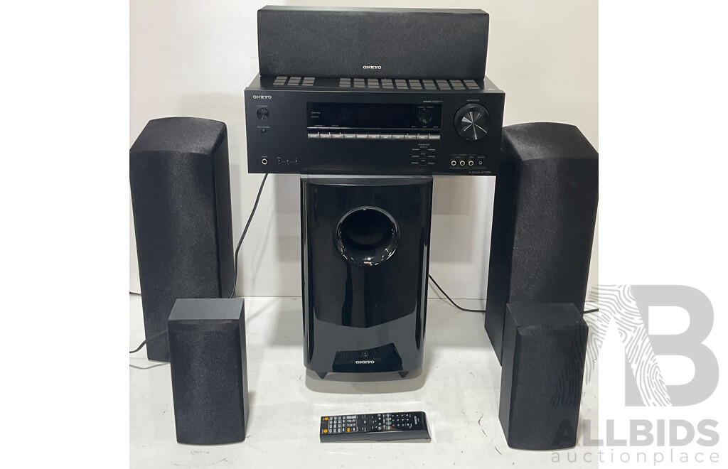 ONKYO (HT-R494) 4K - 7 Channel AV Receiver With 5 Speakers and SUB - Total Estimated ORP $999.00
