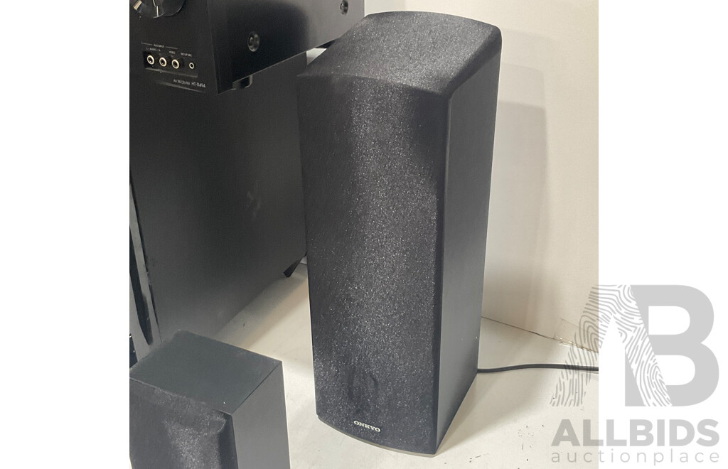 ONKYO (HT-R494) 4K - 7 Channel AV Receiver With 5 Speakers and SUB - Total Estimated ORP $999.00