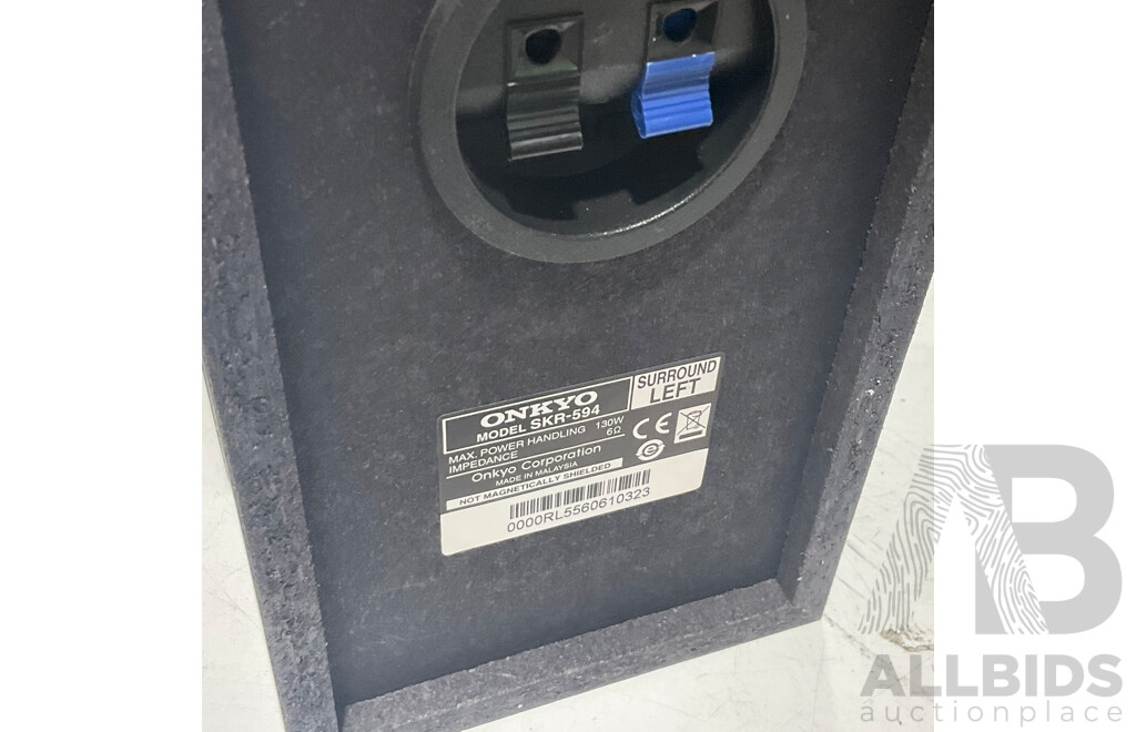ONKYO (HT-R494) 4K - 7 Channel AV Receiver With 5 Speakers and SUB - Total Estimated ORP $999.00