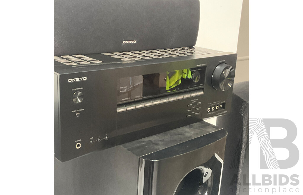 ONKYO (HT-R494) 4K - 7 Channel AV Receiver With 5 Speakers and SUB - Total Estimated ORP $999.00