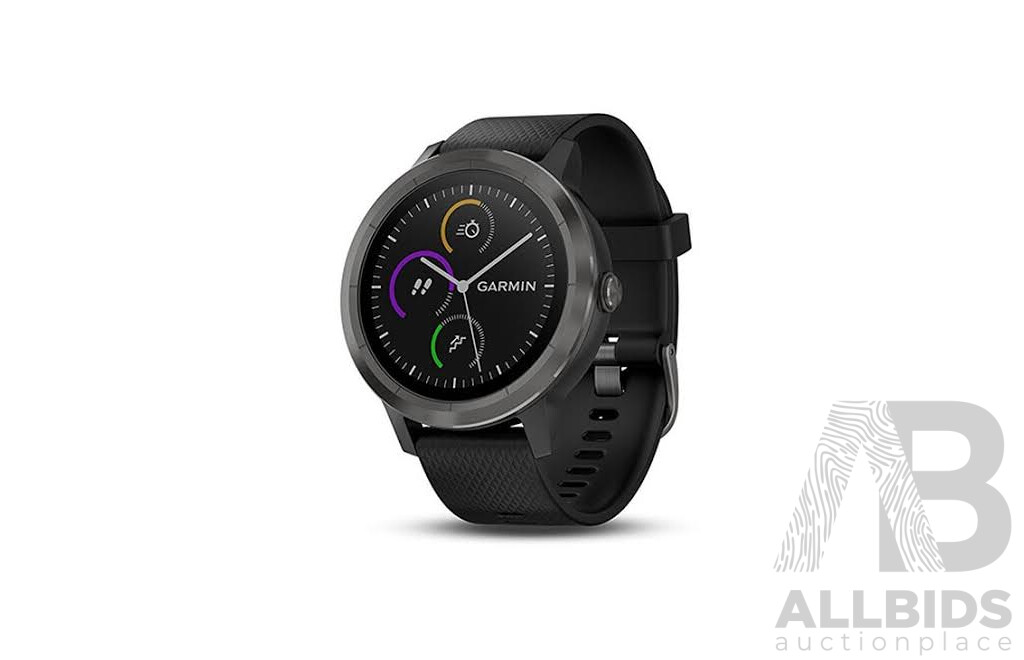 GARMIN Vivoactive 3 GPS Smartwatch Black / Gunmetal Grey - ORP $505.85