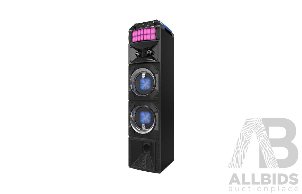 LENOXX (BT9350) LED Stage Lights Portable Bluetooth Speaker With 80W RMS - ORP $249.95