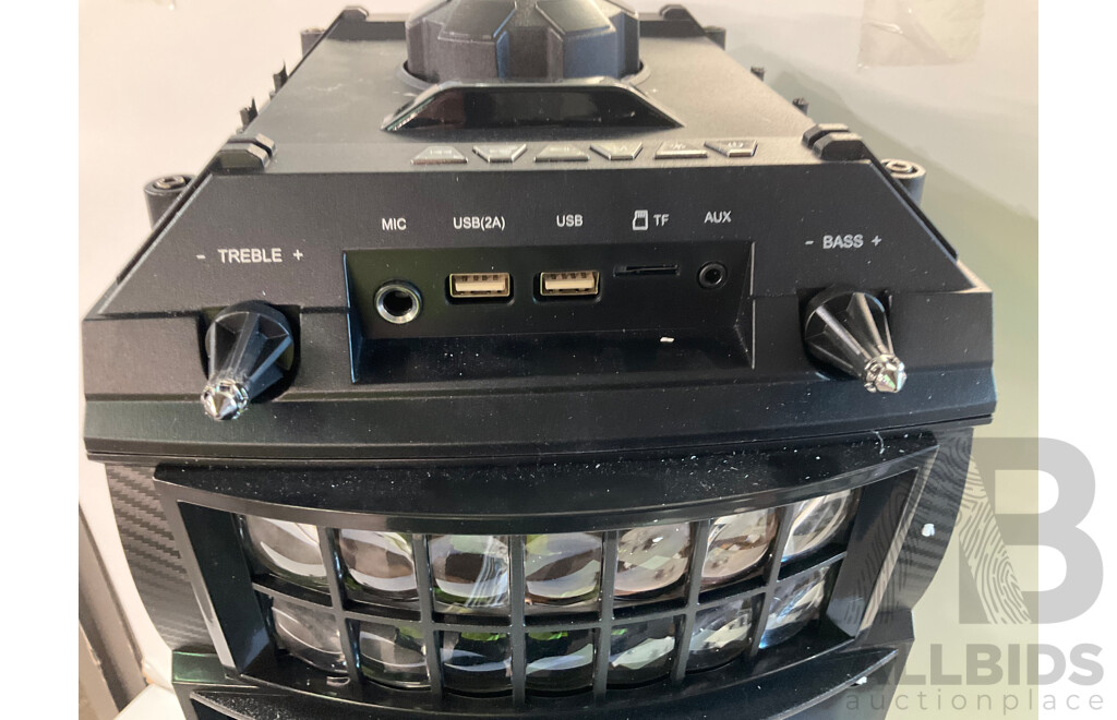 LENOXX (BT9350) LED Stage Lights Portable Bluetooth Speaker With 80W RMS - ORP $249.95