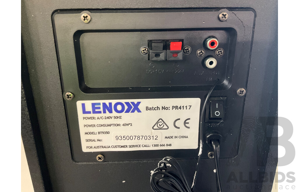 LENOXX (BT9350) LED Stage Lights Portable Bluetooth Speaker With 80W RMS - ORP $249.95