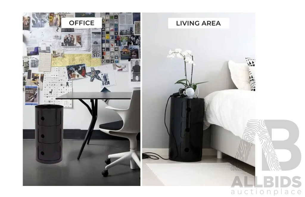 MATT BLATT (MBACFC3RCBA) Anna Castelli Ferrieri Componibili Round Storage Unit - ORP $149.99