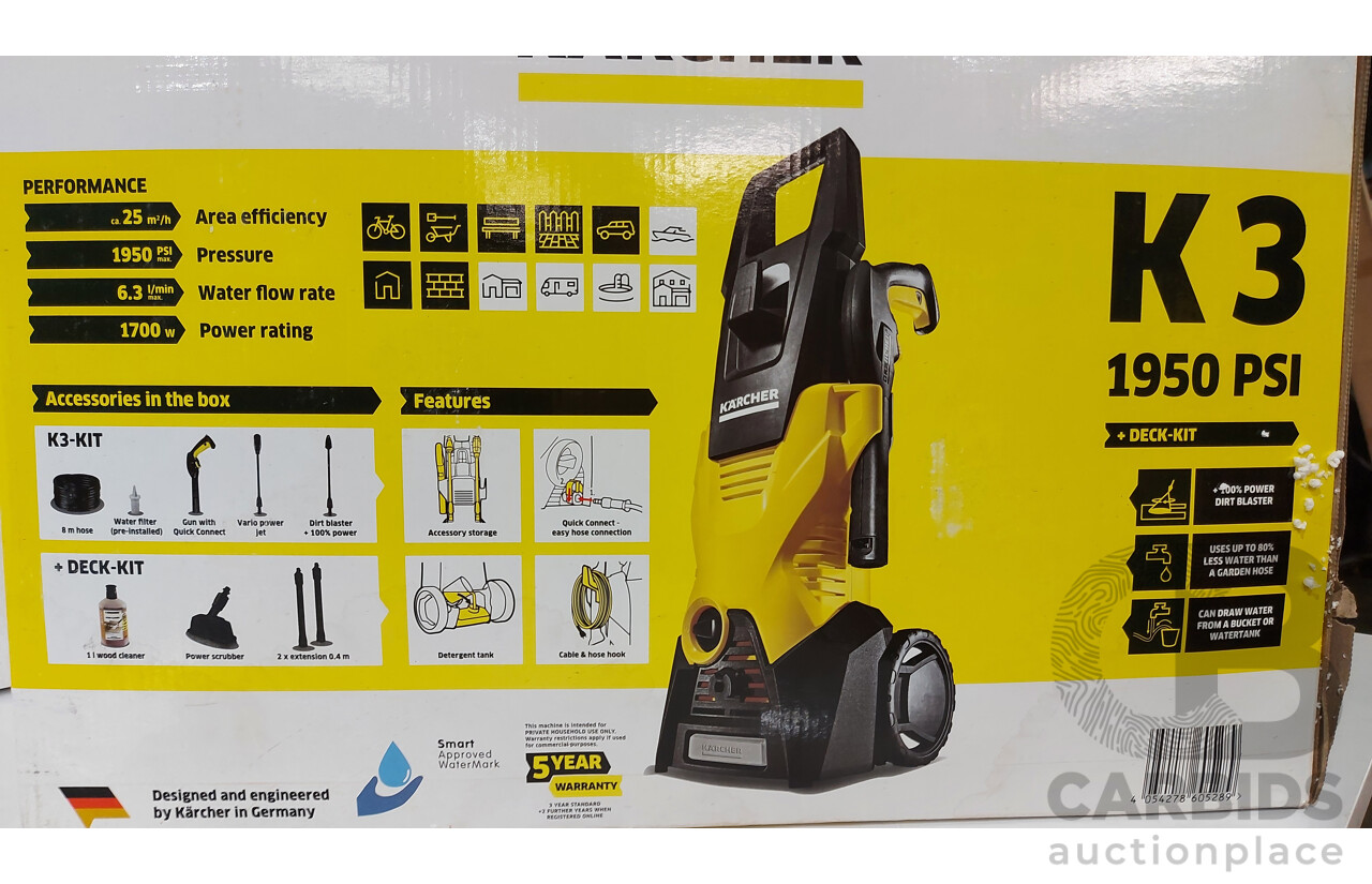 KARCHER (K3D) K3 1950 PSI Pressure Washer - ORP $349.99