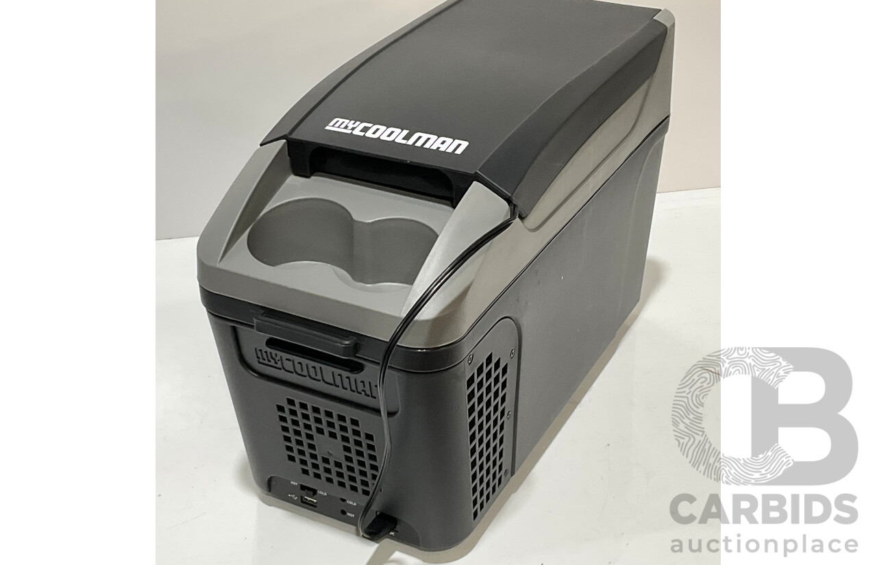 MYCOOLMAN (CTP10) 10 Litre Thermo Cooler / Warmer With Cord Storage and Can Holders - 12V Automotive Plug ORP $135.00