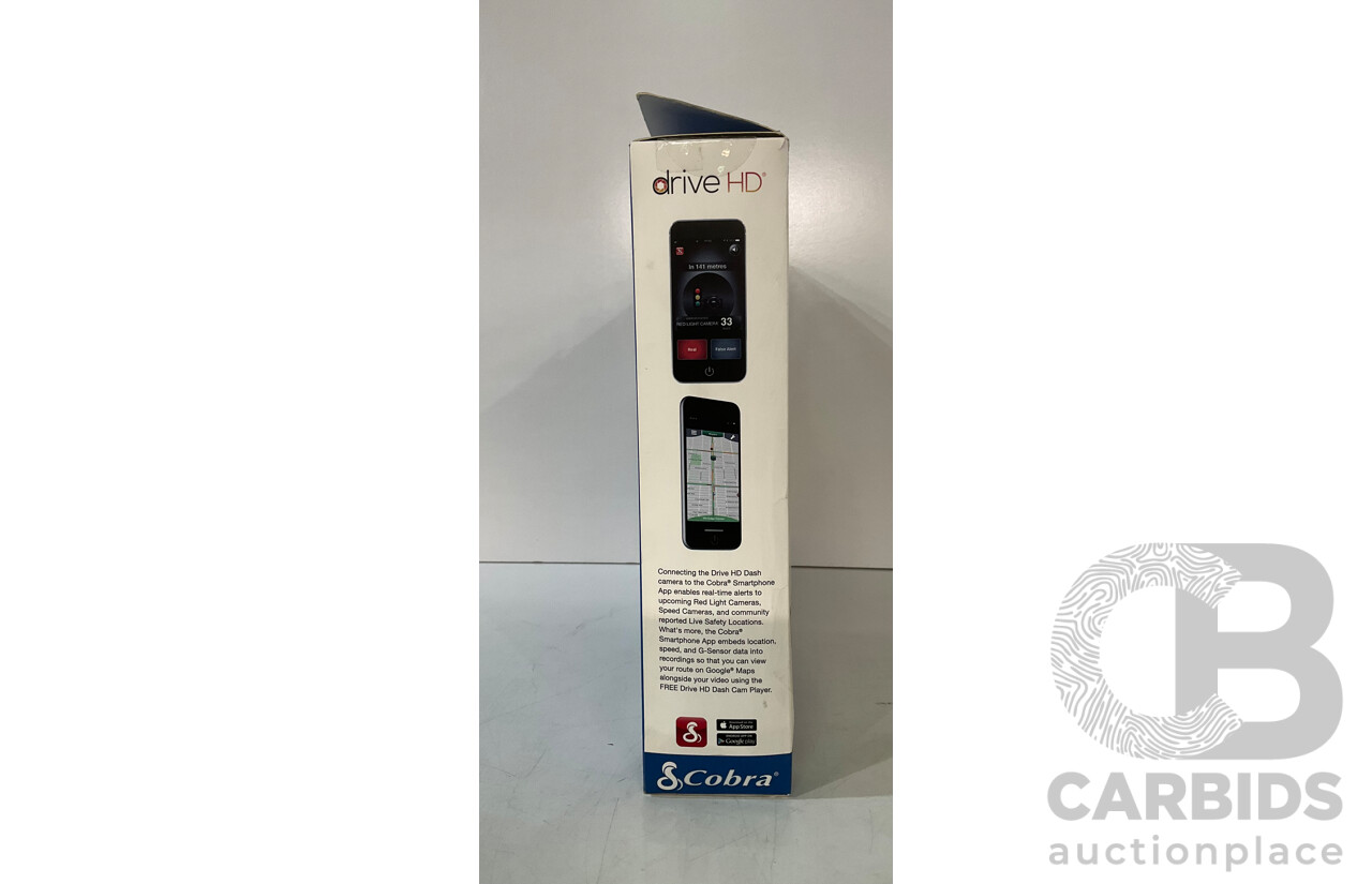 COBRA (CCDC4500AUS) Drive HD Dual View Dash Cam - WINPLUS (AC56388AU-60) 12V Car Jump Starter & Portable Power Bank - RAINX Auto Cover (M) - Lot of 3 - Estimated Total ORP $299.99