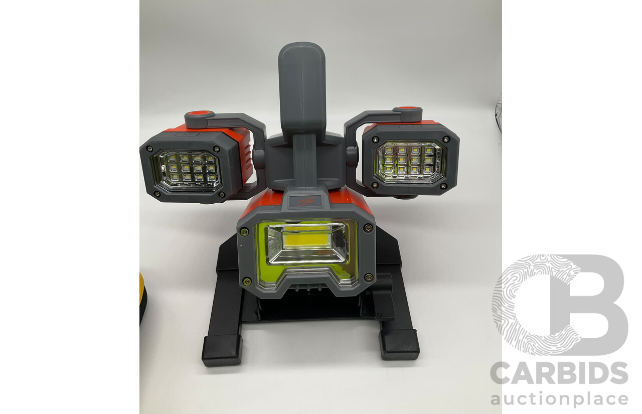 EP 360 2000 Lumens LED Light & SHELL 12000mAH Jump Starter & Power - Lot of 2 - Total ORP $266.98