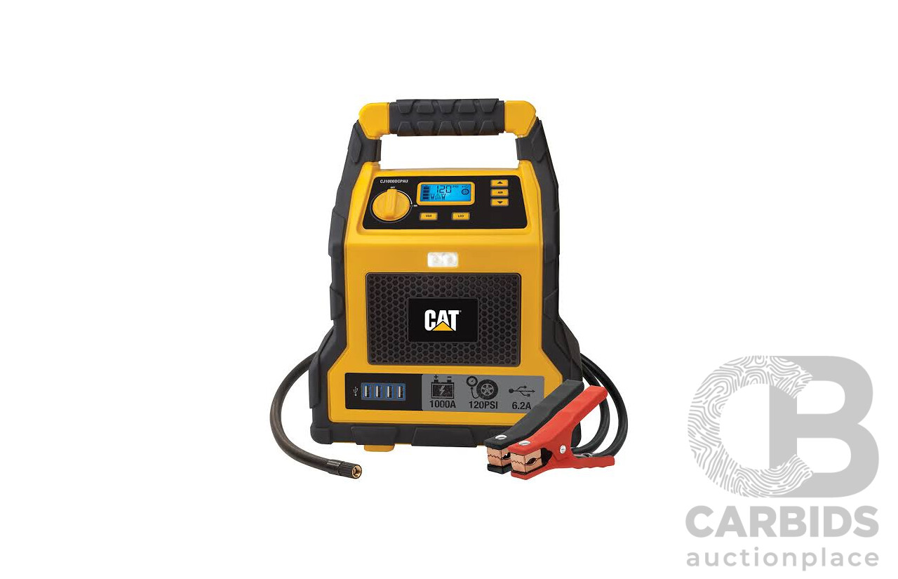 CAT CJ1000DCP 1000 Peak Amp Jump Starter, Power Station & Air Compressor -  ASD