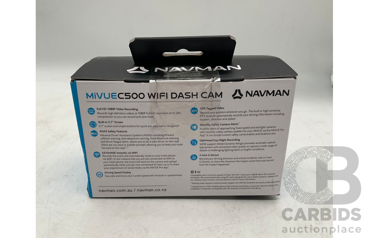 NAVMAN (C500) MiVUEC500 WiFi Dash Cam - ORP $199.00