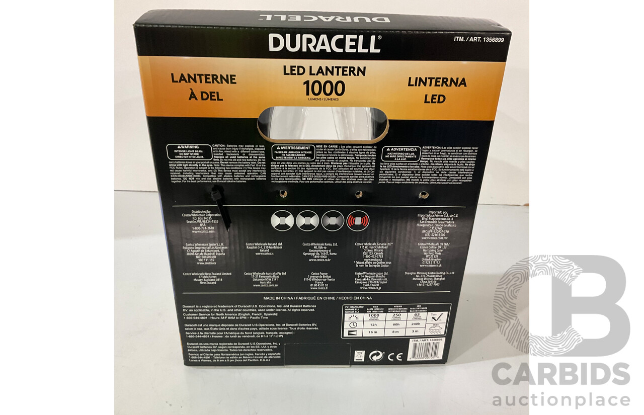 WINPLUS (AC56388AU-60) Car Jump Start, DURACELL (1356899) 2 Pack Led Lantern, DURACELL (1600263) 3 Pack Head Lamps - LOT of 3 - ESTIMATED ORP $195
