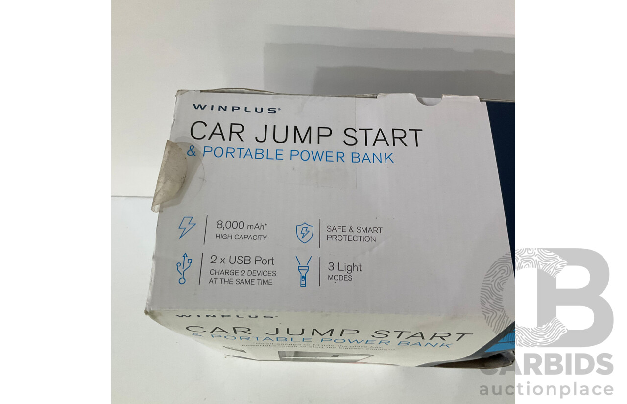 WINPLUS (AC56388AU-60) Car Jump Start, DURACELL (1356899) 2 Pack Led Lantern, DURACELL (1600263) 3 Pack Head Lamps - LOT of 3 - ESTIMATED ORP $195