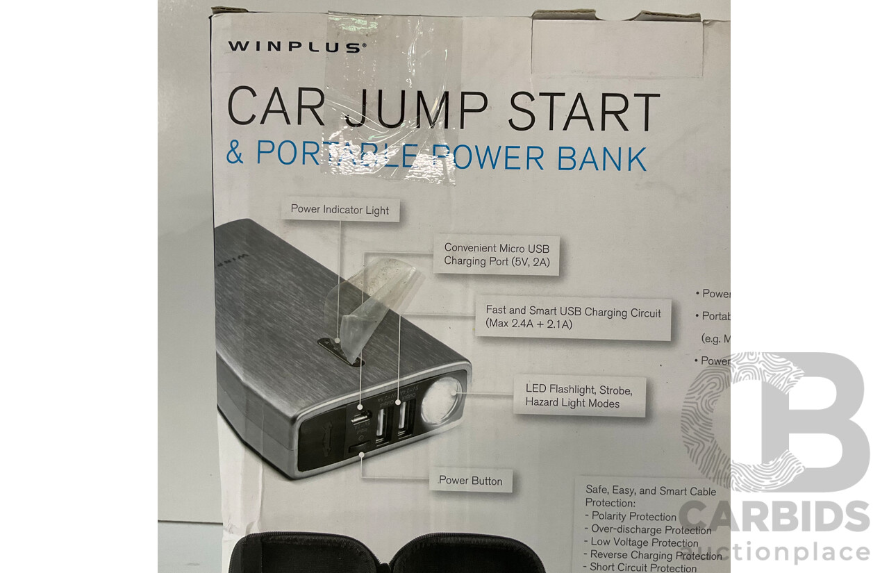WINPLUS (AC56388AU-60) Car Jump Start, DURACELL (1356899) 2 Pack Led Lantern, DURACELL (1600263) 3 Pack Head Lamps - LOT of 3 - ESTIMATED ORP $195