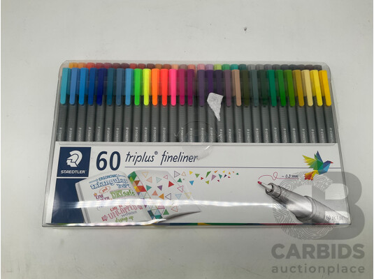 Staedtler 334 TB60 TriPlus Fineliner Pens Box of 60