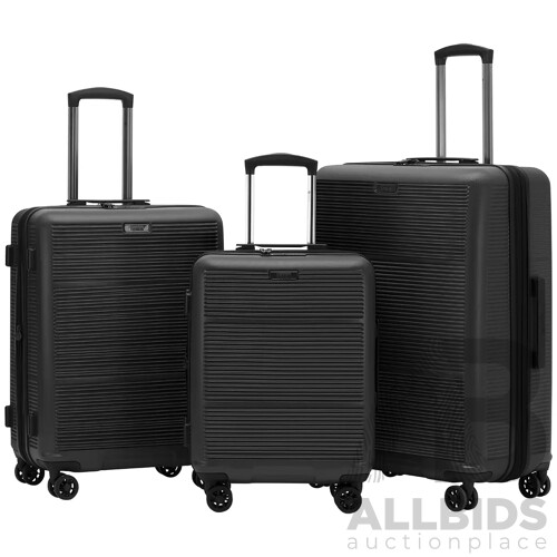 Tosca Orbit 3 Piece Luggage Set Black - Orp $199.00