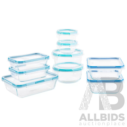 SNAPWARE (1103106) Pyrex Glass Container 18 Piece Set X 2,  Non-Slip Flocked Hangers (1193759) - Lot of 3 - Total ORP $149.97