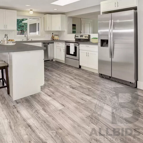 GOLDEN SELECT (313164) Grey (Walnut) Splash Shield AC5 Laminate Flooring With Foam Underlay - Lot of 4 - Total ORP $164.00