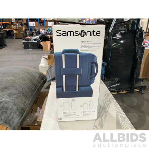 SAMSONITE Sahora NXT 2 Piece Softside Luggage Set Blue - ORP $269.98