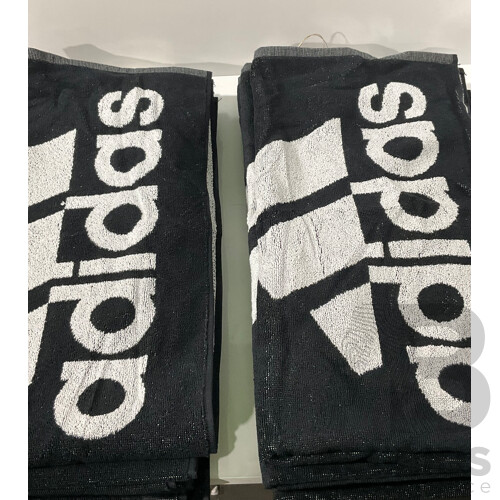 ADIDAS (DH2860) Black/White Towel - Lot of 10 - Total ORP $299.50