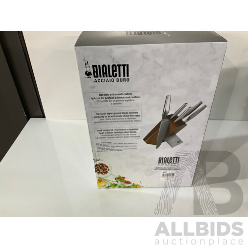 BIALETTI 6 Piece Knife Block, JOSEPH Folio Steel Set of 4 Chopping Boards With Stainless-Steel Case, NEOFLAM Ceramic Pots 2 Pack & TITAN Expandable Lunch Pack With Ice Packs Grey - Lot of 4 - Total ORP $358.90