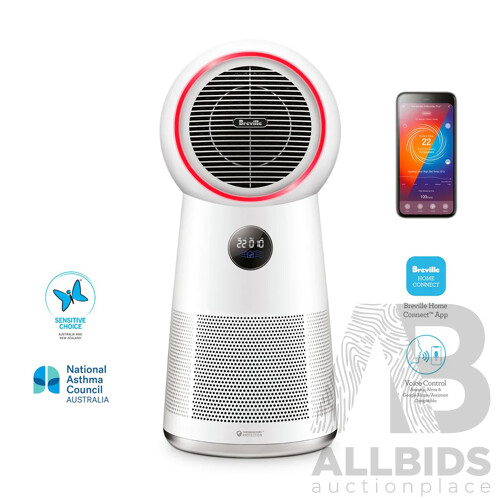BREVILLE (LPH708WHT2JAN1) the AirRounder™ Plus Connect 3-in-1 Heating & Cooling Purifier - ORP $599.00