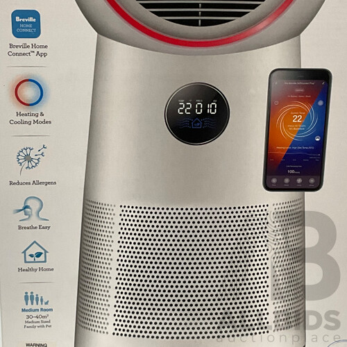 BREVILLE (LPH708WHT2JAN1) the AirRounder™ Plus Connect 3-in-1 Heating & Cooling Purifier - ORP $599.00