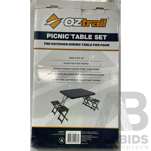OZTRAIL (FTA-PIC-A) 4 Seater Picnic Table Set -  ORP $189.99