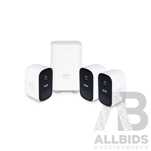 Eufy (T8832CD3) Security 3 Wire-Free 1080P Security Cameras - Orp $549.95