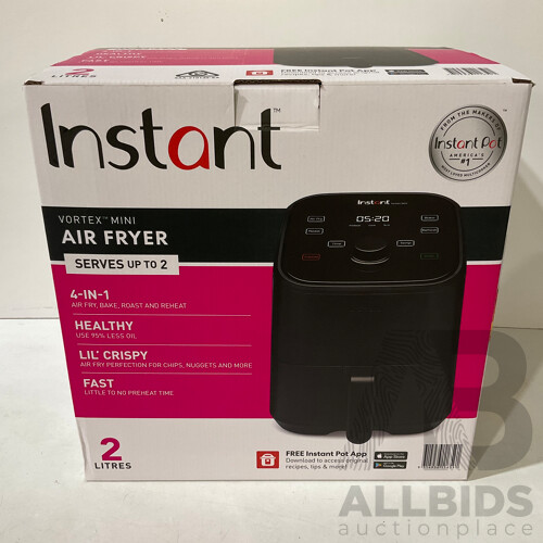 LEAF & BEAN Electric Espresso Maker Electric Espresso Maker, INSTANT Vortex Mini Air Fryer 2L - LOT of 2 - ORP $208.90