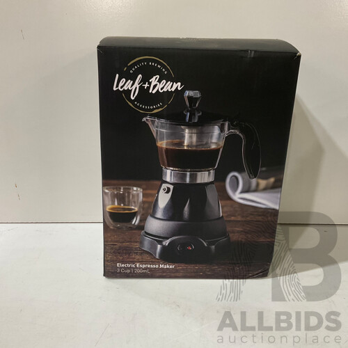 LEAF & BEAN Electric Espresso Maker Electric Espresso Maker, INSTANT Vortex Mini Air Fryer 2L - LOT of 2 - ORP $208.90