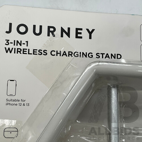 ALTIUS (AL-SW1315HN-BLK) Smart Watch - JOURNEY (JMS31SWH) 3-in-1 Charging Stand - SIMPLECON (CL516) Clip on Phone Tablet Holder - Lot of 3 - Total ORP $316.97
