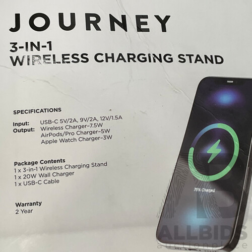 ALTIUS (AL-SW1315HN-BLK) Smart Watch - JOURNEY (JMS31SWH) 3-in-1 Charging Stand - SIMPLECON (CL516) Clip on Phone Tablet Holder - Lot of 3 - Total ORP $316.97