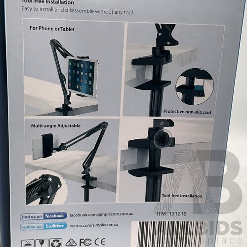 ALTIUS (AL-SW1315HN-BLK) Smart Watch - JOURNEY (JMS31SWH) 3-in-1 Charging Stand - SIMPLECON (CL516) Clip on Phone Tablet Holder - Lot of 3 - Total ORP $316.97