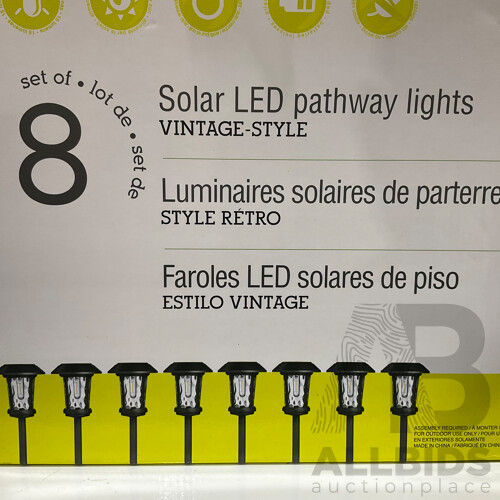 Naturally Solar GTX Pathway Lights 8 Pack - ORP $99.99