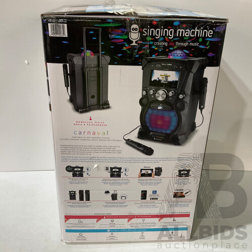 CARNAVAL (SDL9035) the Singing Machine SDL9035 - LOT of 2 - ORP $679.98