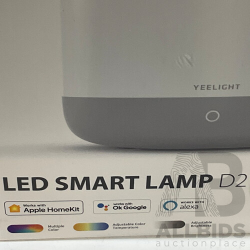 DC DIMPLEX (DCPF40G) High Velocity Pedestal Fan & YEELIGHT (YLCT01YL) LED Smart Lamp D2 - Lot of 2 - Total ORP $199.98