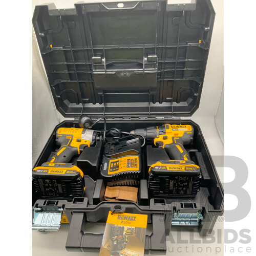 DEWALT (DCK2059D2T-XE) Power Tool Kit, 18V XR Brushless 2 Piece, 2.0Ah - Total  ORP $447.00