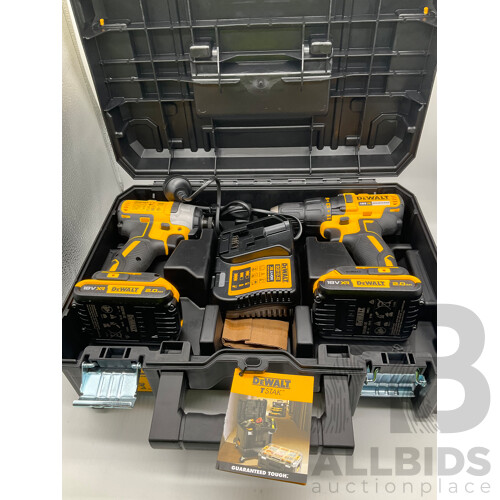 DEWALT (DCK2059D2T-XE) Power Tool Kit, 18V XR Brushless 2 Piece, 2.0Ah - Total  ORP $447.00
