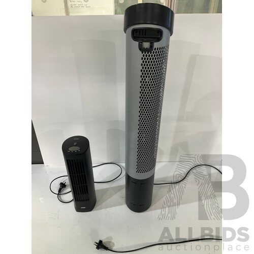 SEVILLE CLASSICS (26038) UltraSlimline Oscillating Tower Fan With Remote Control Grey - ORP $163.00