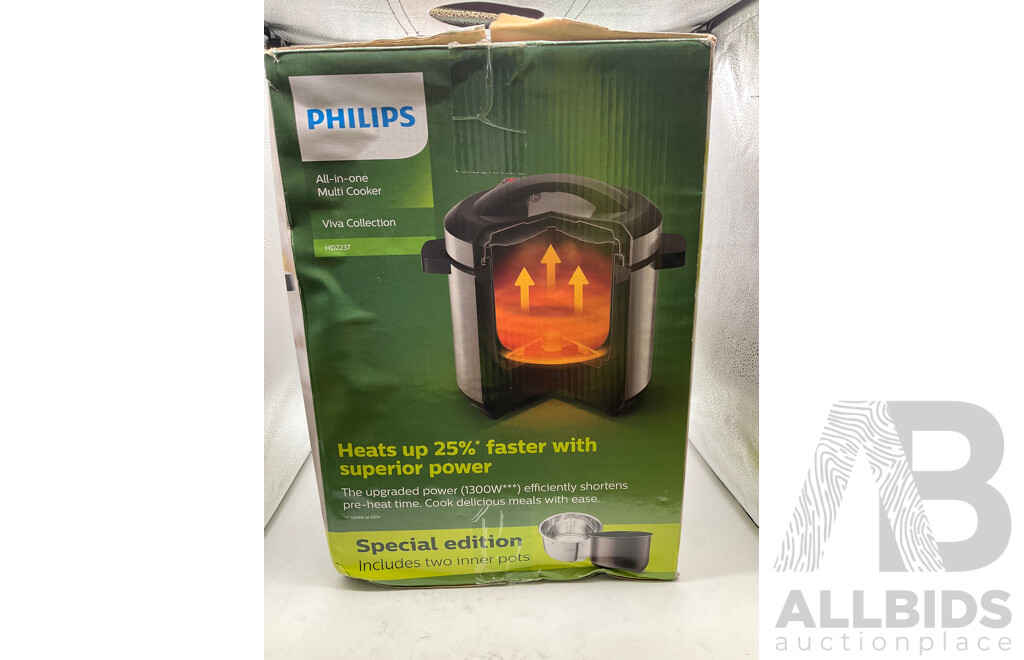 PHILIPS (HD2237/72) All-in-One Multi Cooker - ORP $249.00