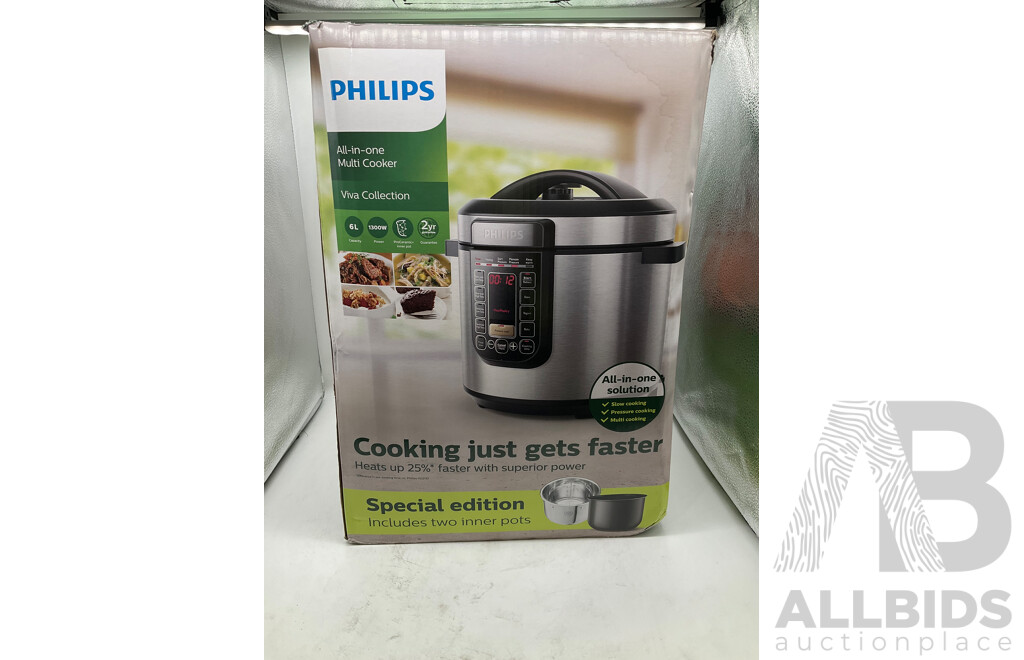 PHILIPS (HD2237/72) All-in-One Multi Cooker - ORP $249.00