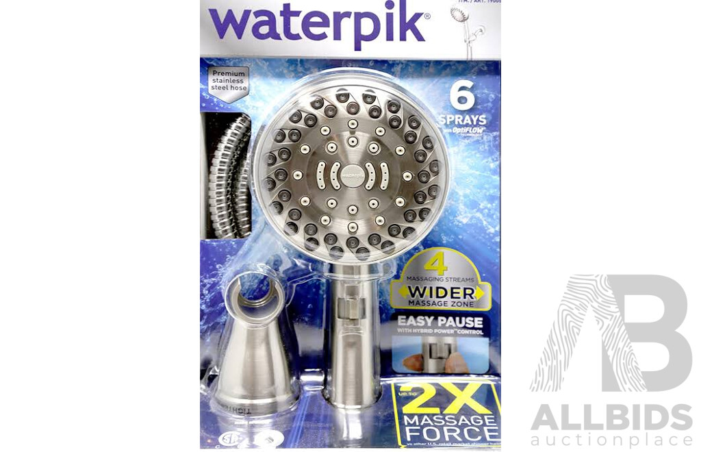 CLARK Round Basin Mixer & WATERPIK Dual Power Pulse Massage - LOT of 4 - ESTIMATED ORP $190